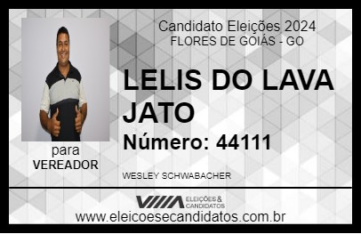 Candidato LELIS DO LAVA JATO 2024 - FLORES DE GOIÁS - Eleições