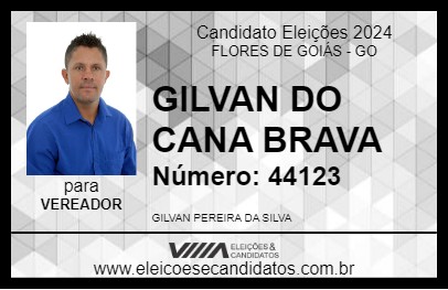 Candidato GILVAN DO CANA BRAVA 2024 - FLORES DE GOIÁS - Eleições