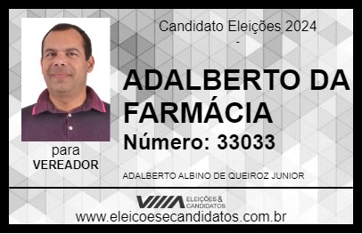 Candidato ADALBERTO DA FARMÁCIA 2024 - PLANALTINA - Eleições