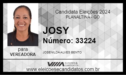 Candidato JOSY 2024 - PLANALTINA - Eleições