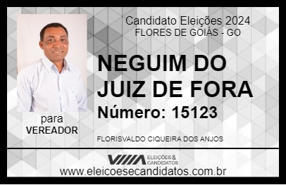 Candidato NEGUIM DO JUIZ DE FORA 2024 - FLORES DE GOIÁS - Eleições