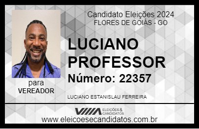 Candidato LUCIANO PROFESSOR 2024 - FLORES DE GOIÁS - Eleições