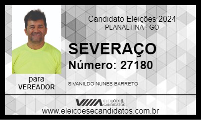 Candidato SEVERAÇO 2024 - PLANALTINA - Eleições