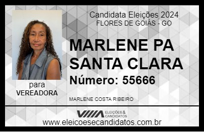 Candidato MARLENE PA SANTA CLARA 2024 - FLORES DE GOIÁS - Eleições