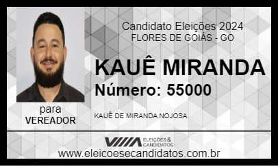 Candidato KAUÊ MIRANDA 2024 - FLORES DE GOIÁS - Eleições