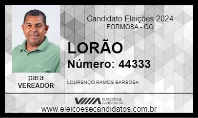 Candidato LORÃO 2024 - FORMOSA - Eleições