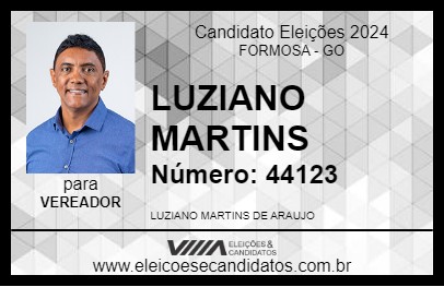 Candidato LUZIANO MARTINS 2024 - FORMOSA - Eleições