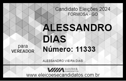 Candidato ALESSANDRO DIAS 2024 - FORMOSA - Eleições