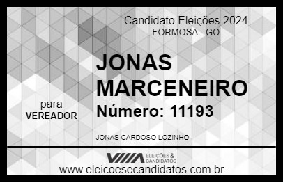 Candidato JONAS MARCENEIRO 2024 - FORMOSA - Eleições