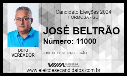 Candidato JOSÉ BELTRÃO 2024 - FORMOSA - Eleições