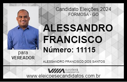 Candidato ALESSANDRO FRANCISCO 2024 - FORMOSA - Eleições