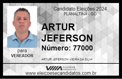 Candidato ARTUR JEFERSON 2024 - PLANALTINA - Eleições