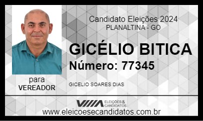 Candidato GICÉLIO BITICA 2024 - PLANALTINA - Eleições