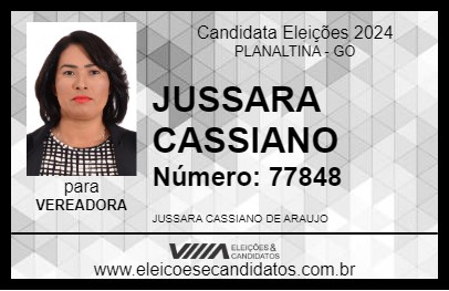 Candidato JUSSARA CASSIANO 2024 - PLANALTINA - Eleições