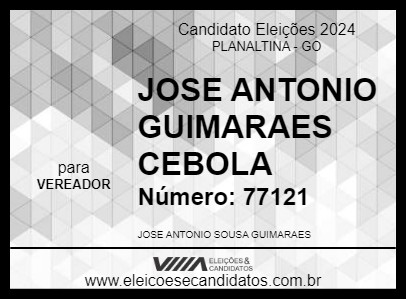 Candidato JOSE ANTONIO GUIMARAES CEBOLA 2024 - PLANALTINA - Eleições