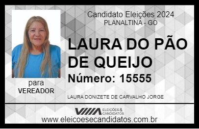 Candidato LAURA DO QUEIJO 2024 - PLANALTINA - Eleições