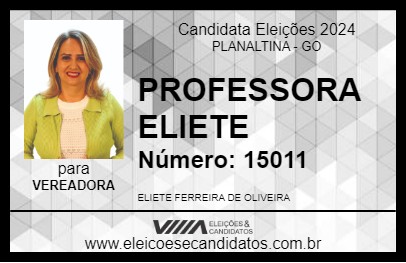 Candidato PROFESSORA ELIETE 2024 - PLANALTINA - Eleições