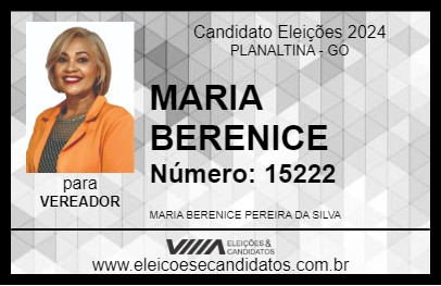 Candidato PROFESSORA BERENICE 2024 - PLANALTINA - Eleições