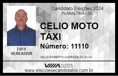 Candidato CELIO MOTO TÁXI 2024 - PLANALTINA - Eleições