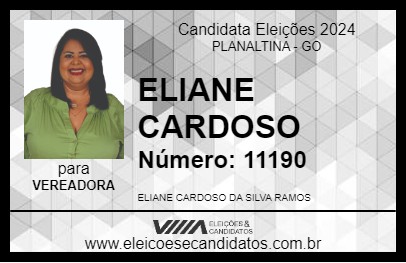 Candidato ELIANE CARDOSO 2024 - PLANALTINA - Eleições