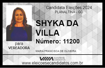 Candidato SHYKA DA VILLA  2024 - PLANALTINA - Eleições