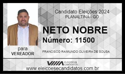 Candidato NETO NOBRE  2024 - PLANALTINA - Eleições