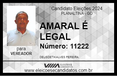 Candidato AMARAL É LEGAL 2024 - PLANALTINA - Eleições