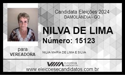 Candidato NILVA DE LIMA 2024 - DAMOLÂNDIA - Eleições