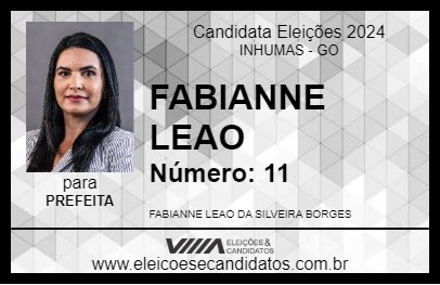 Candidato FABIANNE LEAO 2024 - INHUMAS - Eleições