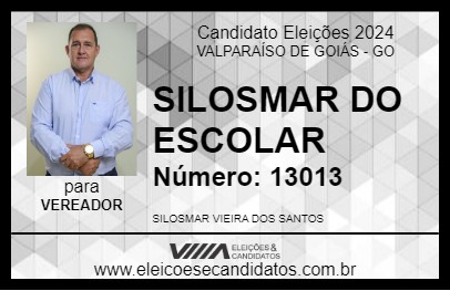 Candidato SILOSMAR DO ESCOLAR 2024 - VALPARAÍSO DE GOIÁS - Eleições