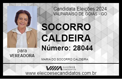 Candidato SOCORRO CALDEIRA 2024 - VALPARAÍSO DE GOIÁS - Eleições