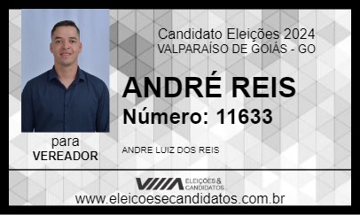 Candidato ANDRÉ REIS 2024 - VALPARAÍSO DE GOIÁS - Eleições