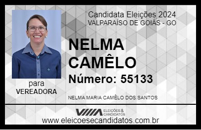 Candidato NELMA CAMÊLO 2024 - VALPARAÍSO DE GOIÁS - Eleições