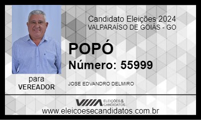 Candidato POPÓ 2024 - VALPARAÍSO DE GOIÁS - Eleições