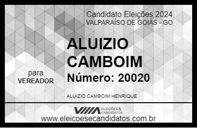 Candidato ALUIZIO CAMBOIM 2024 - VALPARAÍSO DE GOIÁS - Eleições