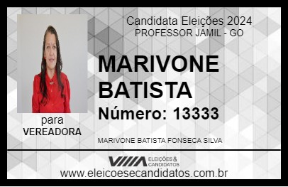 Candidato MARIVONE BATISTA 2024 - PROFESSOR JAMIL - Eleições