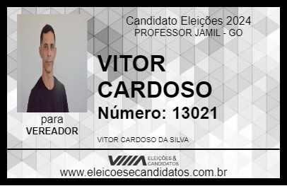 Candidato VITOR CARDOSO 2024 - PROFESSOR JAMIL - Eleições