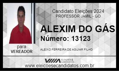 Candidato ALEXIM DO GÁS 2024 - PROFESSOR JAMIL - Eleições