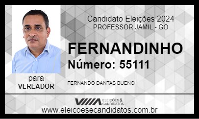 Candidato FERNANDINHO 2024 - PROFESSOR JAMIL - Eleições