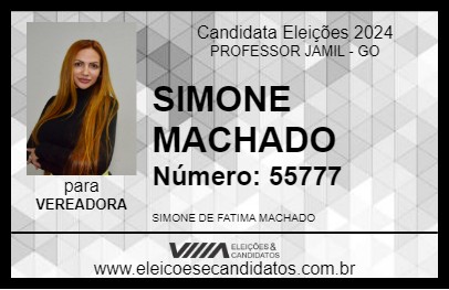 Candidato SIMONE MACHADO 2024 - PROFESSOR JAMIL - Eleições