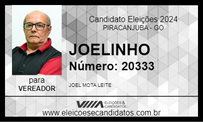 Candidato JOELINHO 2024 - PIRACANJUBA - Eleições