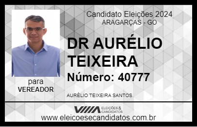 Candidato DR AURÉLIO TEIXEIRA 2024 - ARAGARÇAS - Eleições