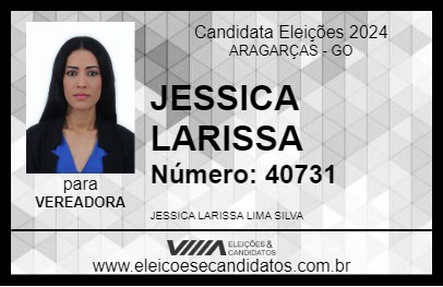 Candidato JESSICA LARISSA 2024 - ARAGARÇAS - Eleições