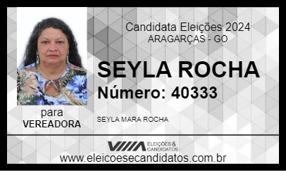 Candidato SEYLA ROCHA 2024 - ARAGARÇAS - Eleições