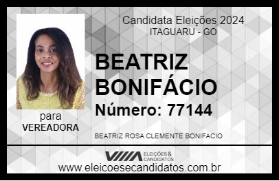 Candidato BEATRIZ BONIFÁCIO 2024 - ITAGUARU - Eleições