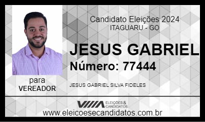 Candidato JESUS GABRIEL 2024 - ITAGUARU - Eleições