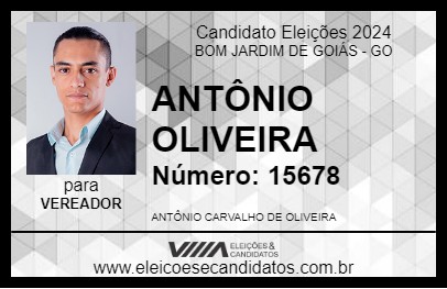 Candidato ANTÔNIO OLIVEIRA 2024 - BOM JARDIM DE GOIÁS - Eleições