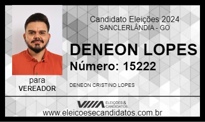 Candidato DENEON LOPES 2024 - SANCLERLÂNDIA - Eleições