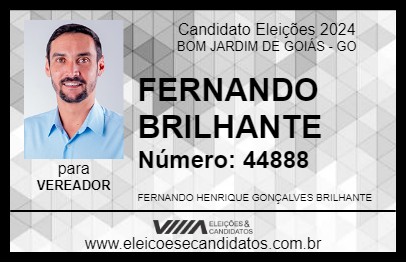 Candidato FERNANDO BRILHANTE 2024 - BOM JARDIM DE GOIÁS - Eleições