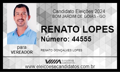 Candidato RENATO LOPES 2024 - BOM JARDIM DE GOIÁS - Eleições